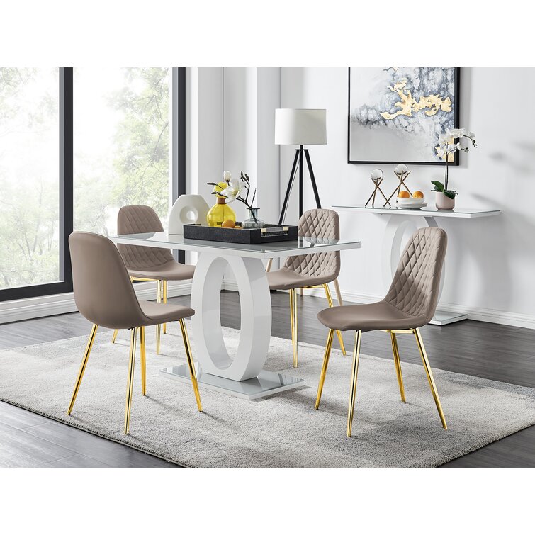 Modern dining table discount set 4 seater